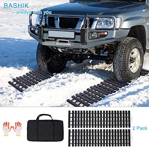 Portable Recovery Traction Mat Tracks for Car/Truck in Mud, Snow, 2 Pack
