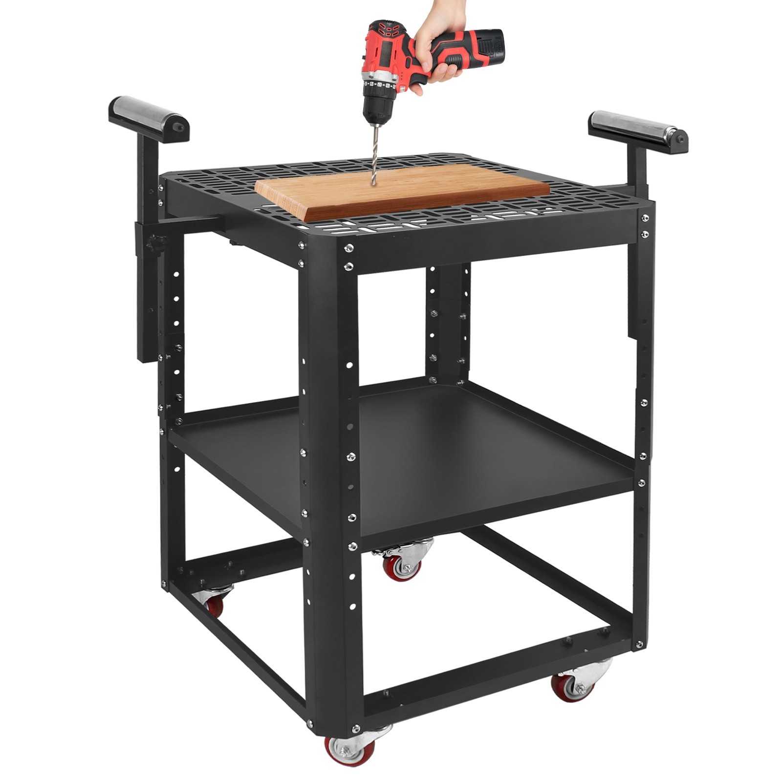 Height Adjustable Planer Stand with Rollers,Miter Saw Tool Stand With Wheels