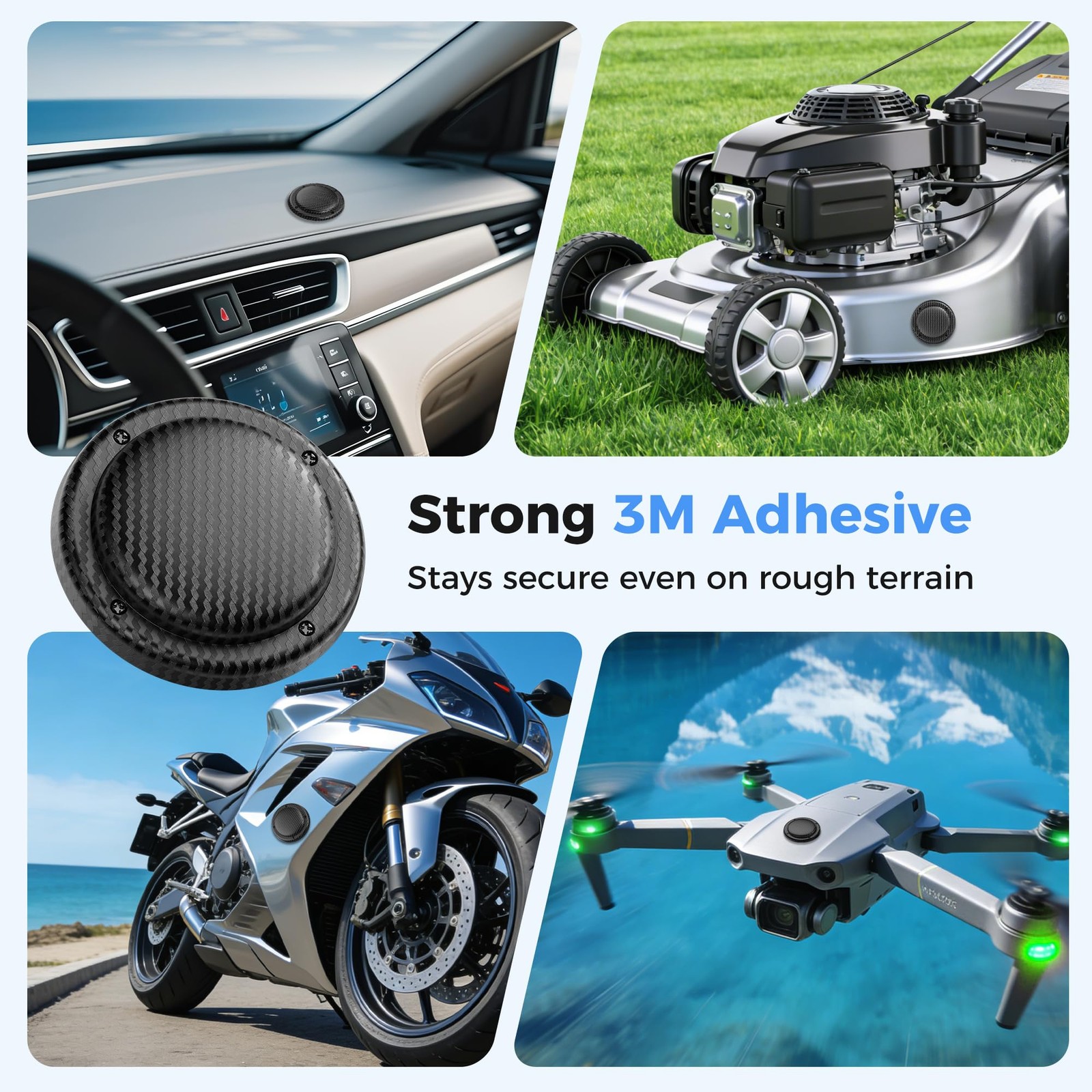 3M Adhesive Bluetooth Tracker for iOS & Android - Works with Apple Find My & ...