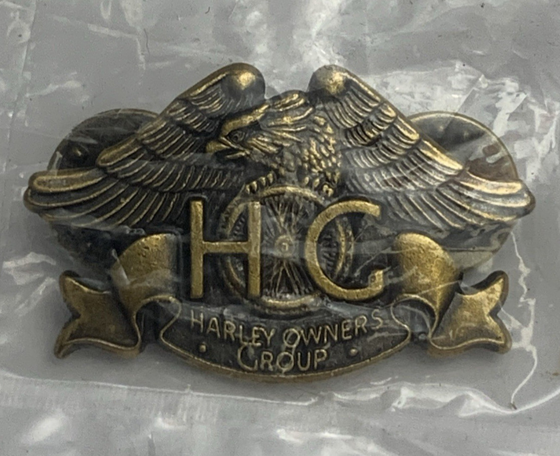 Vintage 1983 Harley Davidson Owner's Group HOG Eagle Pin Lapel Pinback 1.5"L