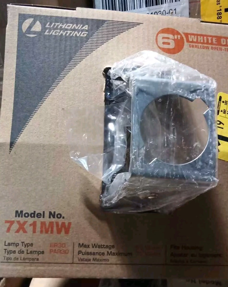 Lithonia Lighting 6" White Opening Shallow Recessed Light Trim Model No 702MW