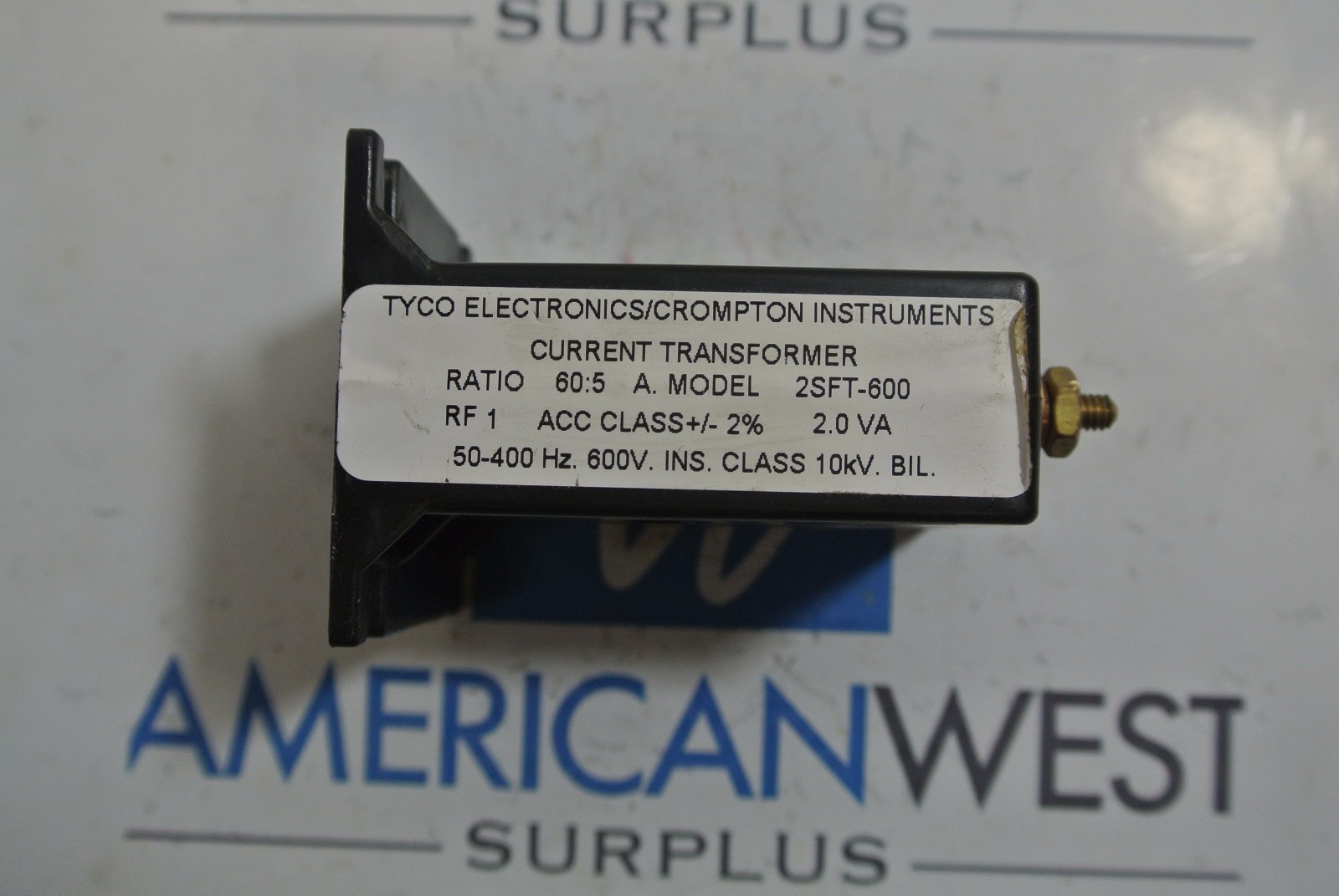 Tyco Electronics Crompton Instruments Current Transformer 60:5A MODEL 2SFT-600