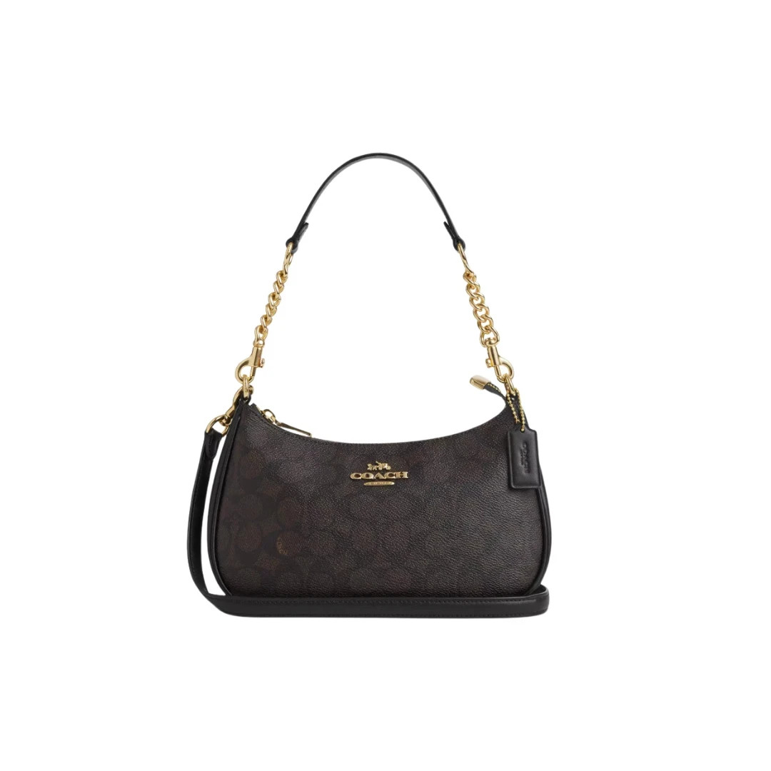 COACH Teri Shoulder Bag CA548 in Signature Canvas Brown