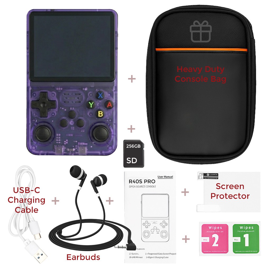 R36S R40S PRO Handheld Console 3.5 Inch IPS Screen Open Source Linux Portable