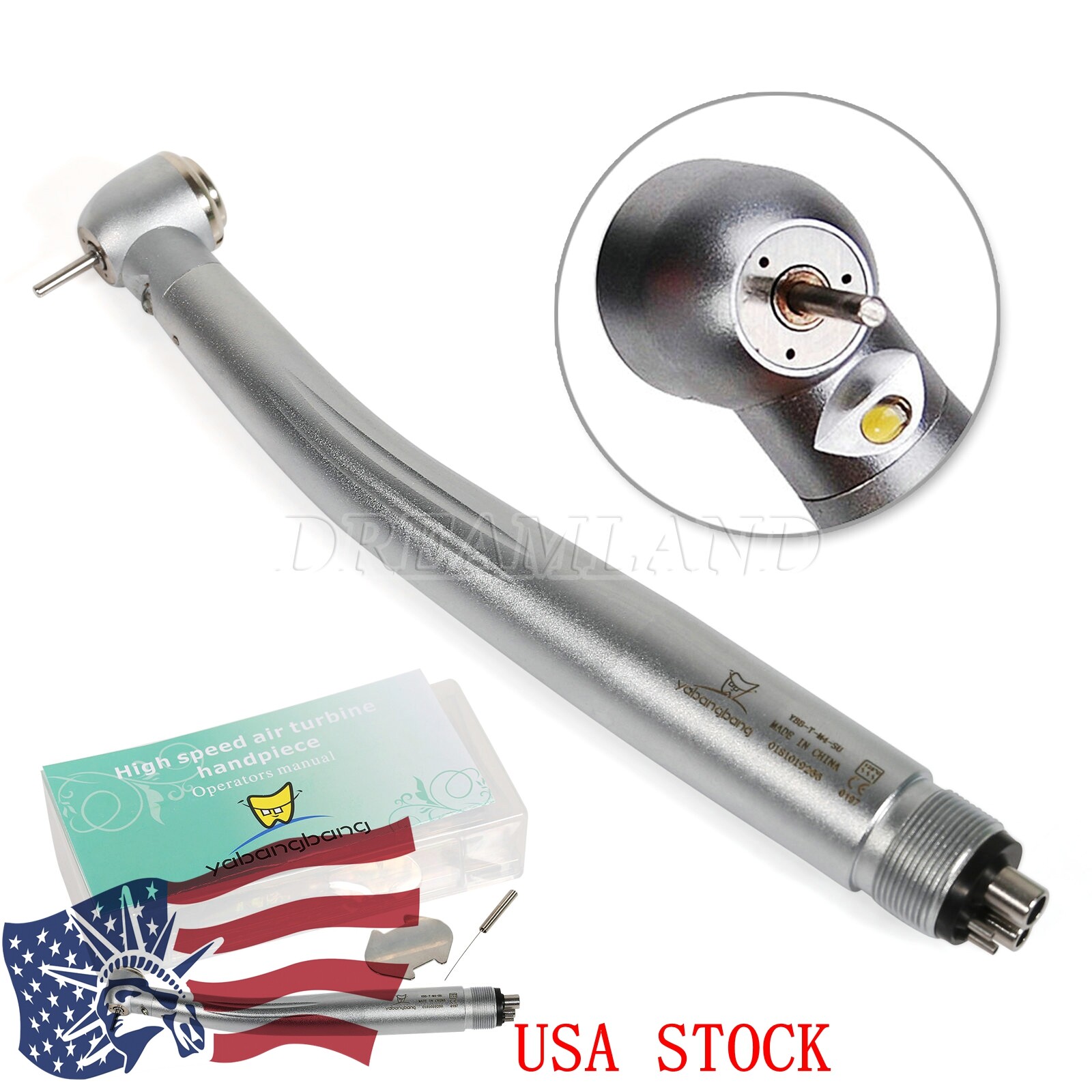 Type E-generator Dental LED Fiber Optic High Speed Handpiece 2/4H FDAUS