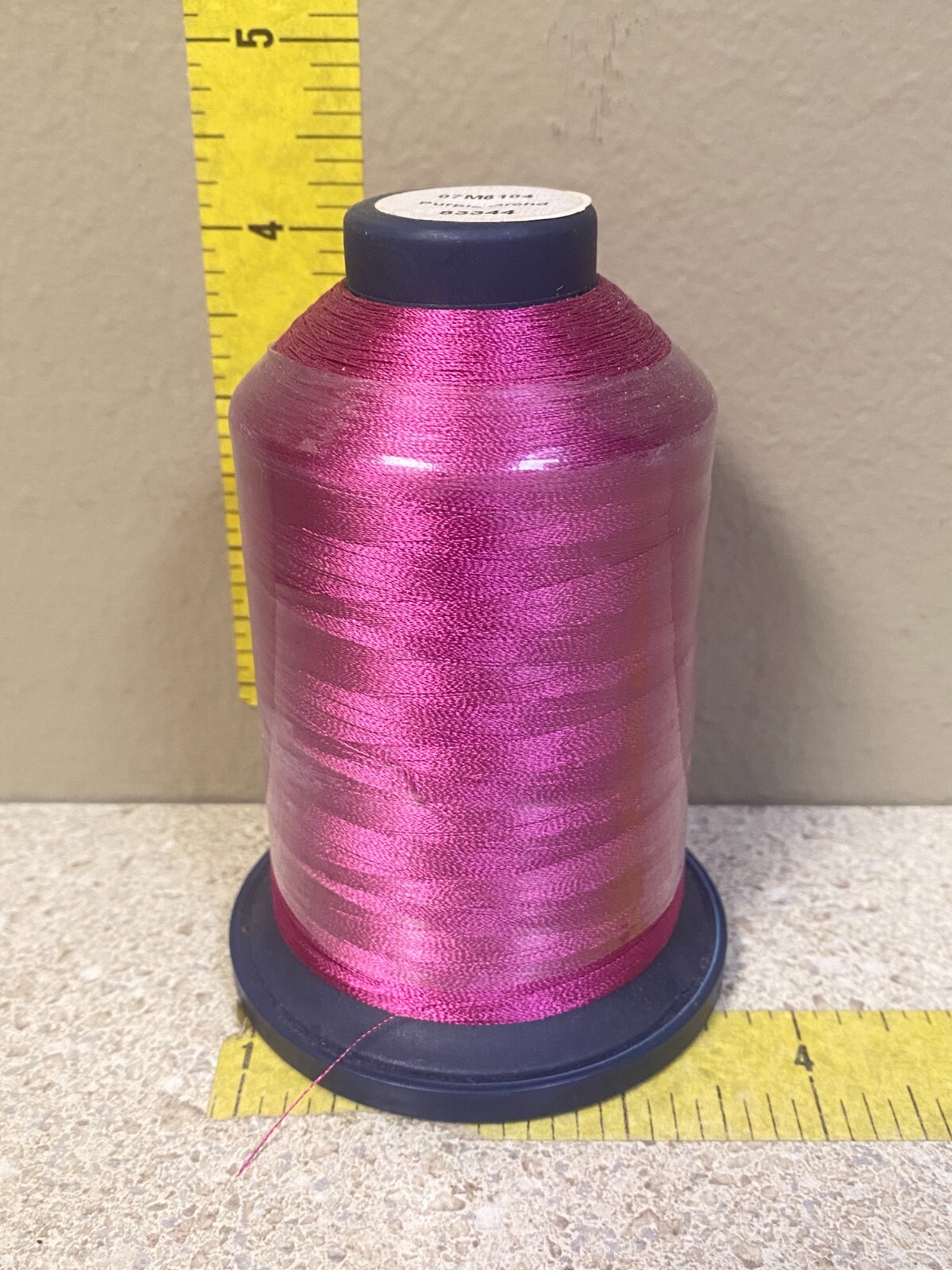EMBROIDERY THREAD - HUGE 5000M (5500 YARD) CONES - PURPLE ORCHID 83344, 07M6104