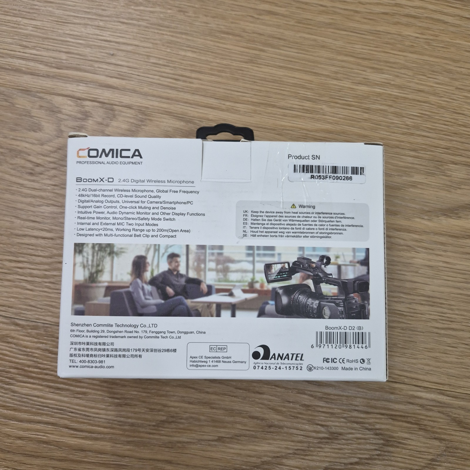 COMICA BoomX-D2 Wireless Lavalier Microphone for iPhone Android Camera PC
