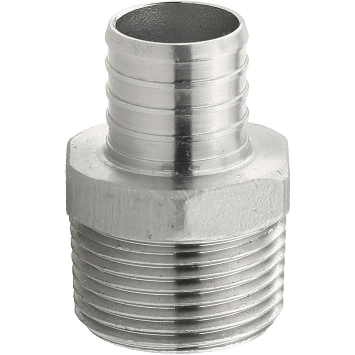 Plumbeez 1 In. x 1 In. MPT Stainless Steel PEX Adapter PE-PS-MA10 PLUMBEEZE