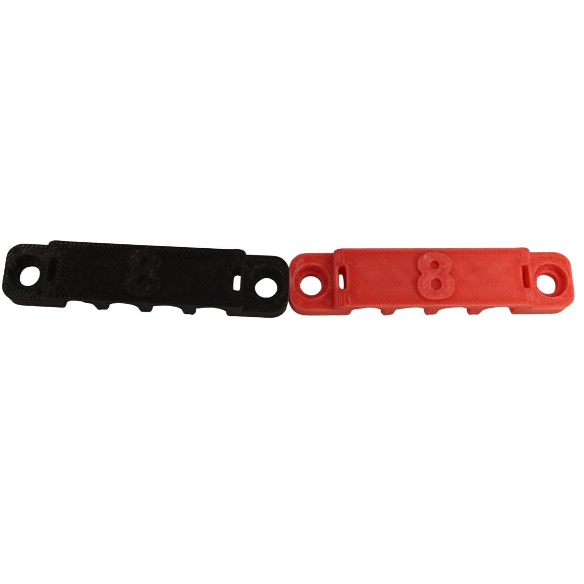 8 Gauge Cable Management Wire Comb Quad Slot Can Use w/ Cable Tie Red/Black