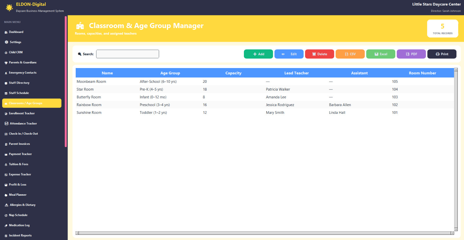 Daycare Management Software USB 💻 36 Modules Childcare Preschool Windows Mac