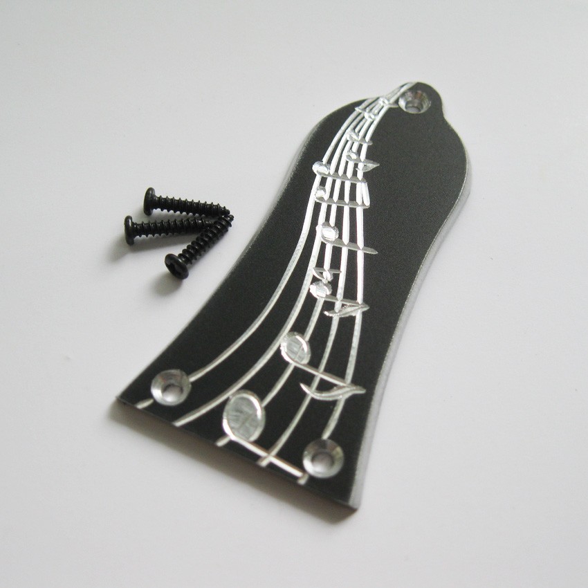 Handmade music note aluminum truss rod cover fits most Epiphone guitars epi-AB2