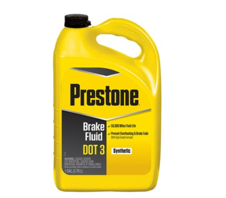 Pack of 5 Prestone DOT 3 Brake Fluid 1 Gall High Grade Synthetic for Cars Trucks