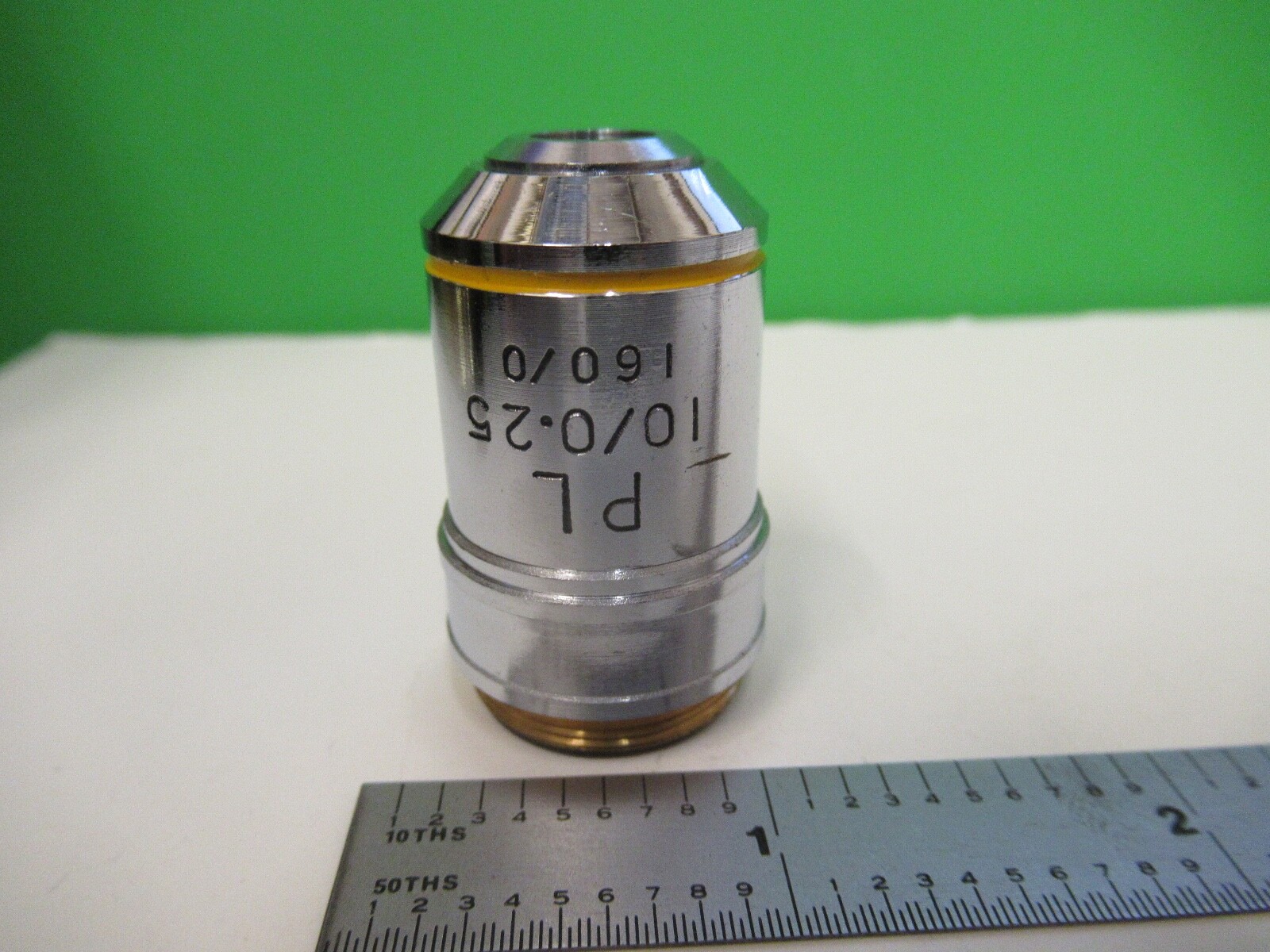 UNKNOWN MAKER OBJECTIVE 10X /160 OPTICS MICROSCOPE PART AS PICTURED &15-A-77