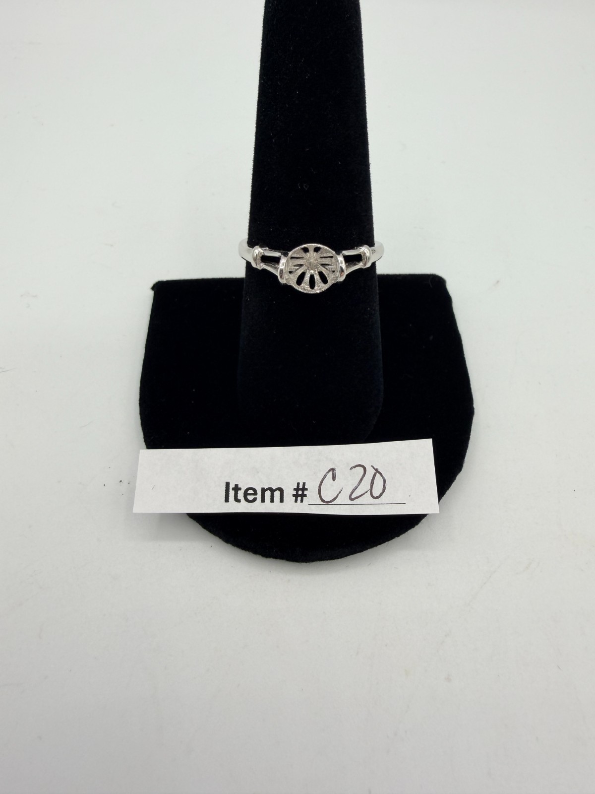 925 Sterling Silver DIY Blank Semi Setting Ring Mount Jewelry Making-C20
