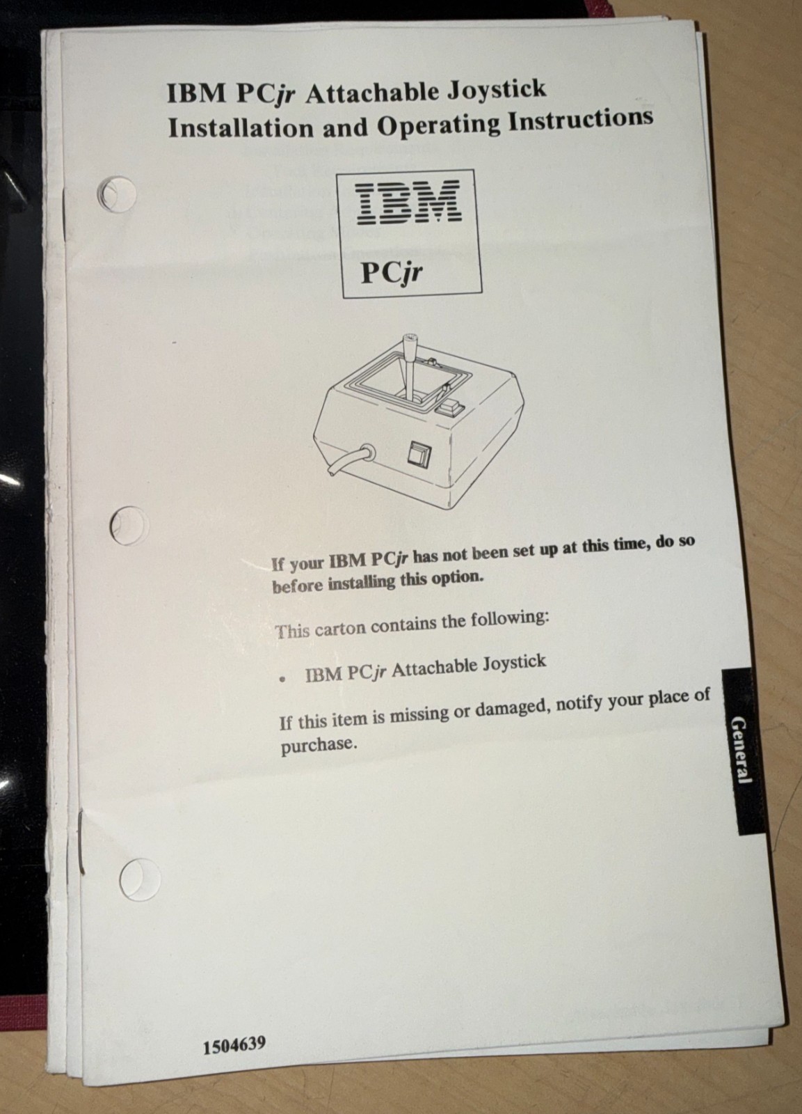 IBM Guide to Operations Personal Computer PCjr Manual 1502292 KL