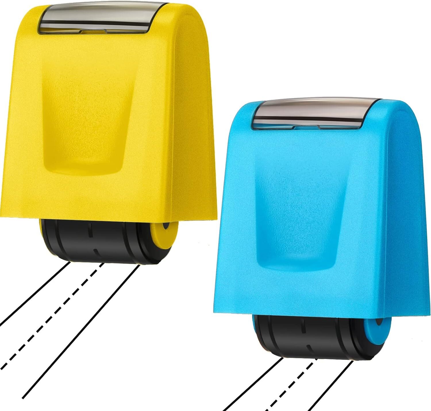 Sherr 2 Dashed Handwriting Lines 2.72 x 2.44 x 1.54 Inch, Yellow, Blue