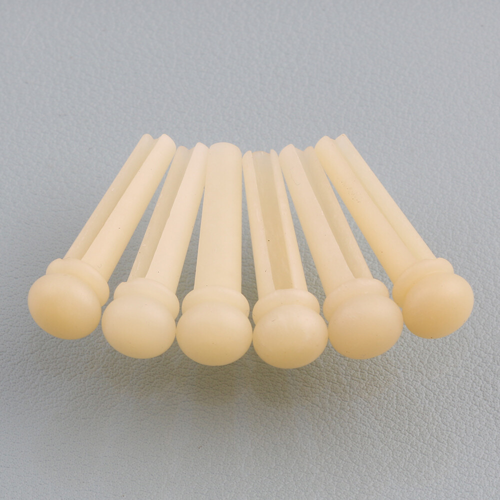 50 set 6PCS Unbleached Real Bone Acoustic Guitar Bridge Pins