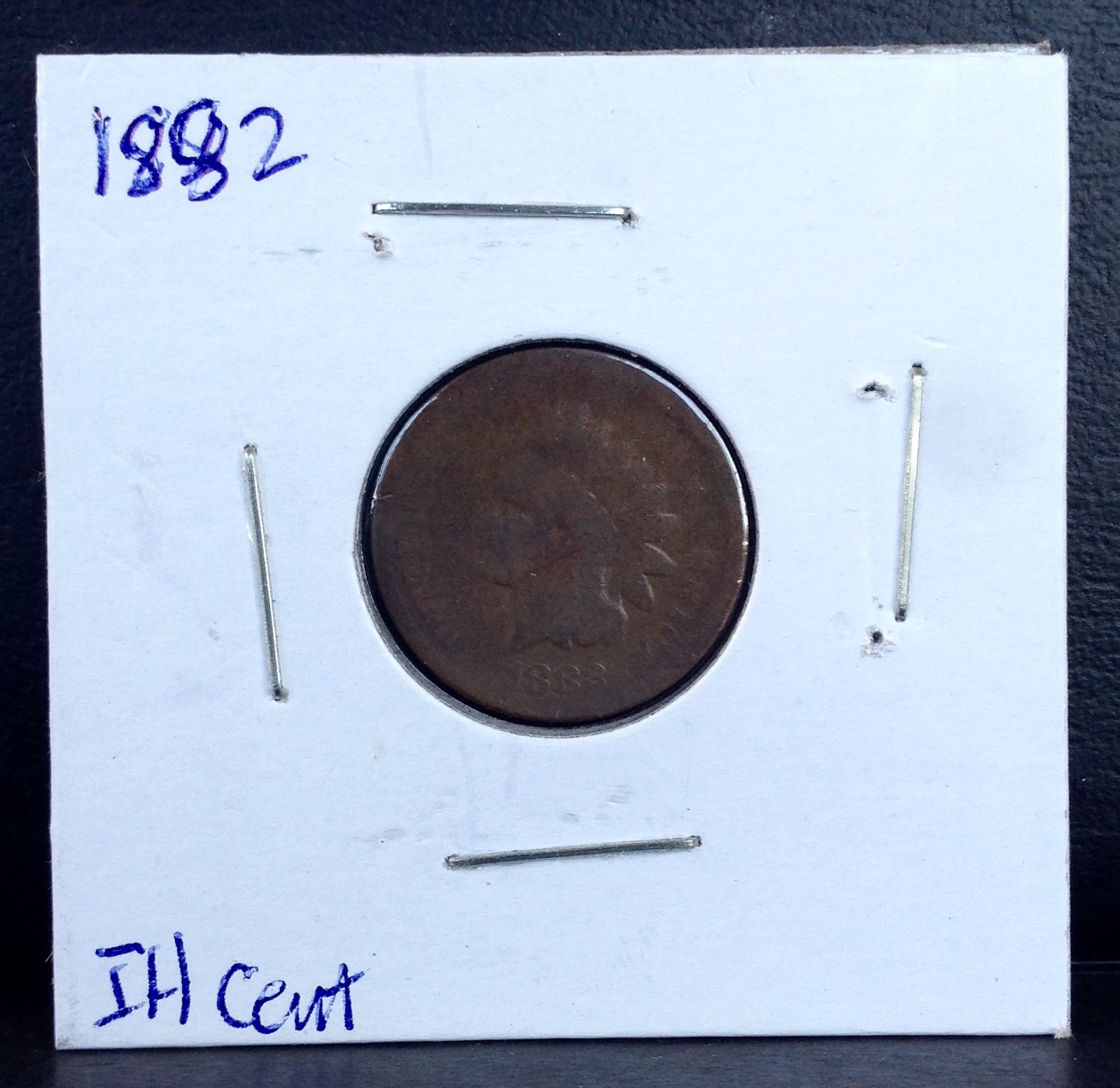 1882 1c Indian Head cent penny Bronze coin