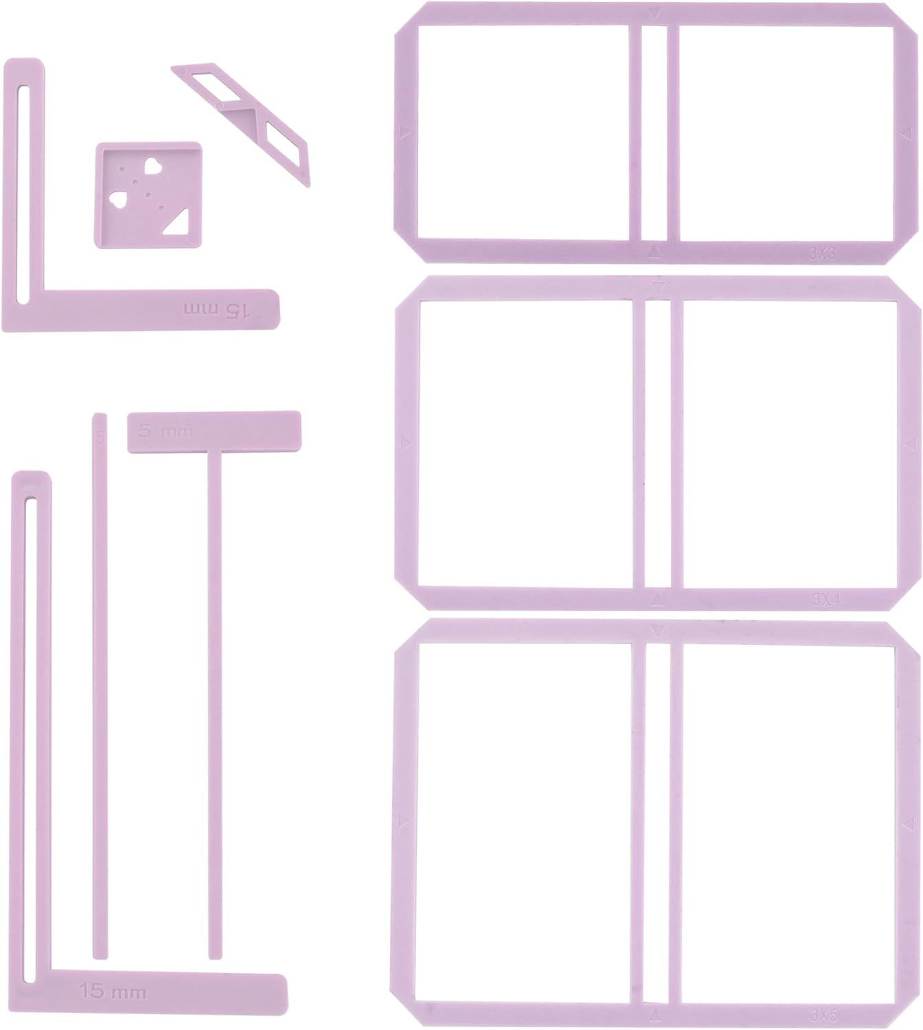 9Pcs Bookbinding Easy Scrapbooking Tool for Starter, Complete Great Stencils and