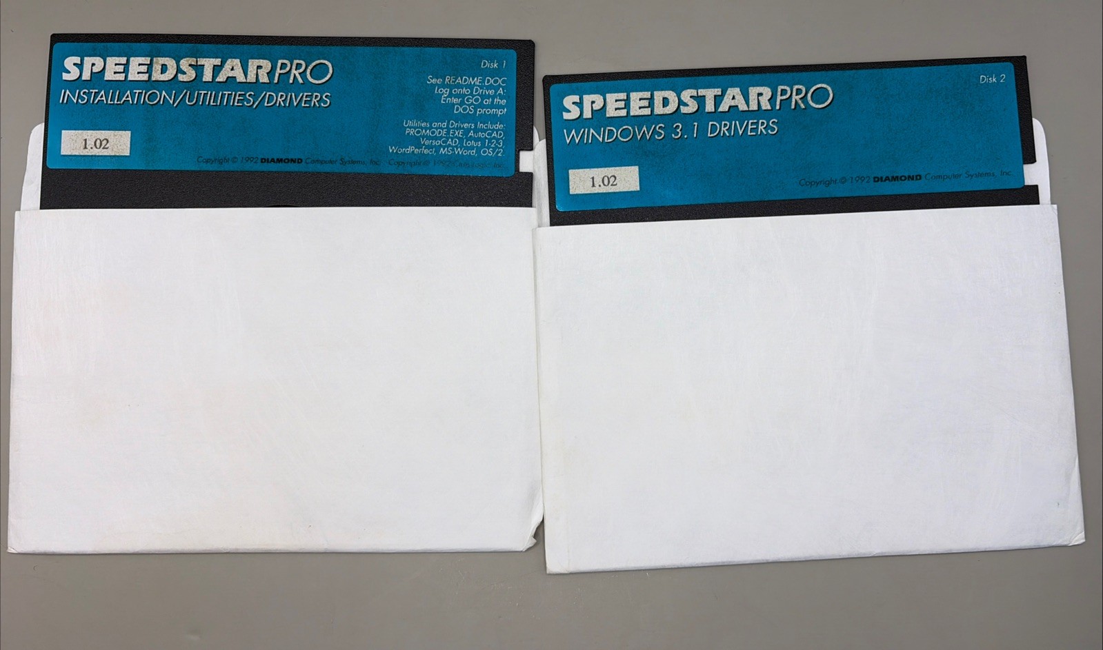 Speedstar PRO VGA Utility & Drivers 5.25” Both Disk Diamond Computer 1992