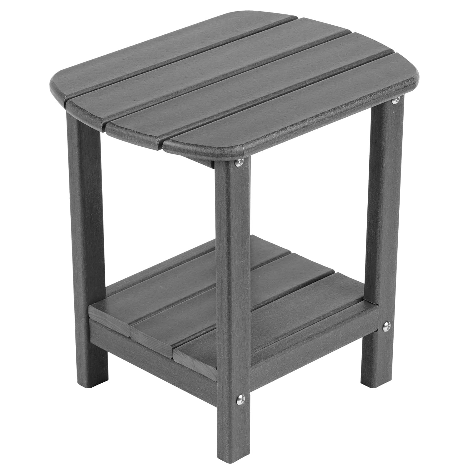 Adirondack Side Table 16.5" Outdoor Side Table HDPE Plastic Double Adirondack...