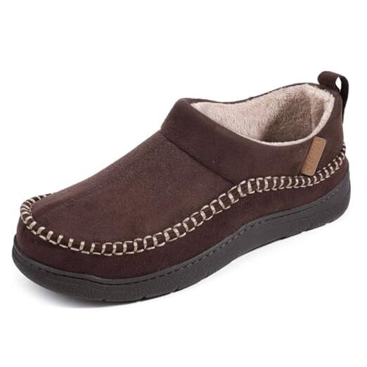 Men's Moccasin Ankle Toasty House Shoes Slippers Indoor Outdoor 11 Pumpkin