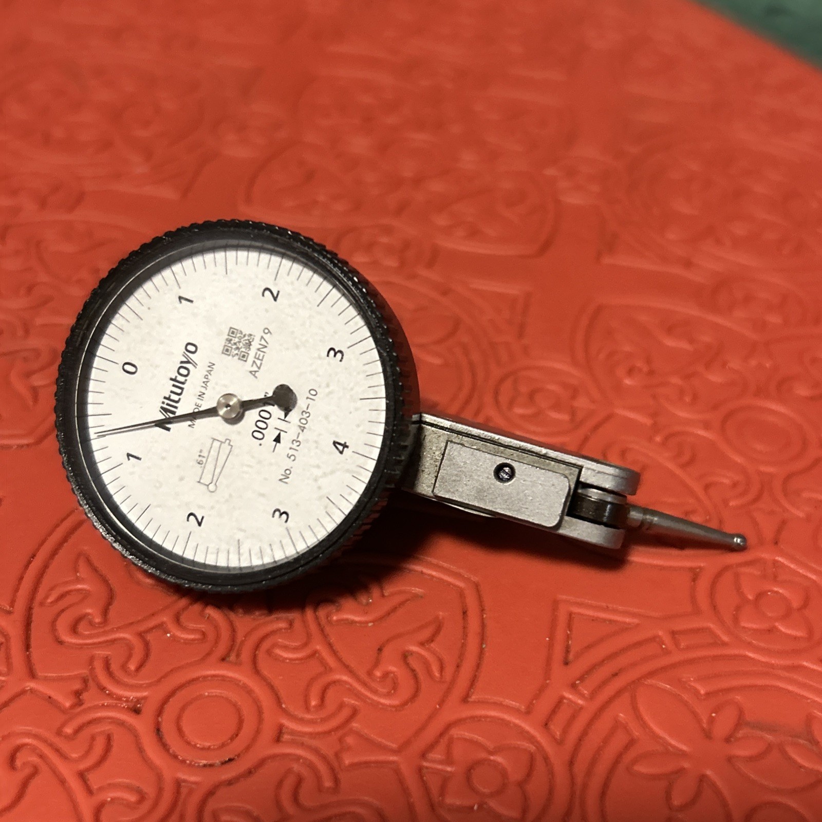 Mitutoyo 513-403-10 Horizontal Dial Test Indicator .0001 Inch Graduation (SU38)