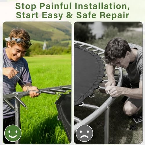 2 Pack Trampoline Spring Tool, Heavy Duty Spring Puller & Installation Silver
