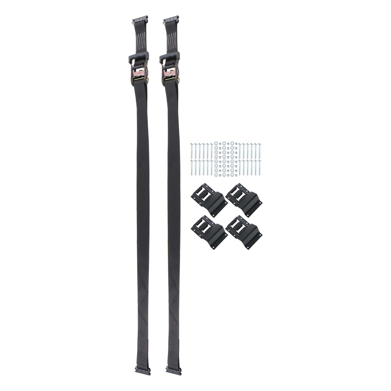 LABLT Secure Cargo E Track Wheel Chock System Ratchet Tie Down Straps Durable