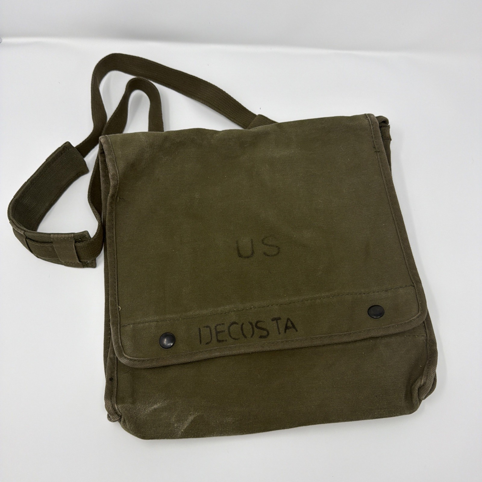 US Military Map and Photograph Green Canvas MADE BY BUTTE SHELTERED WKSP