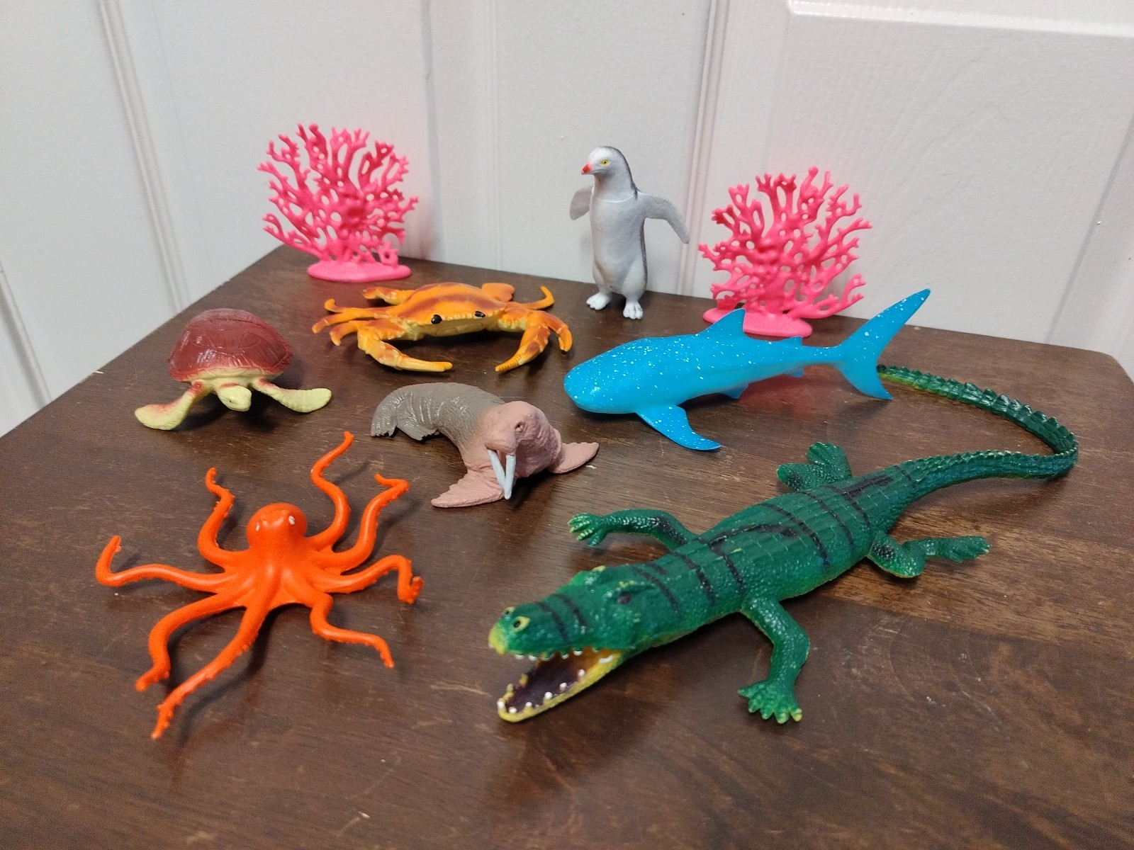 Marine Sea Life Figures Animals Creatures Ocean Toys Plastic Mixed Lot of 9