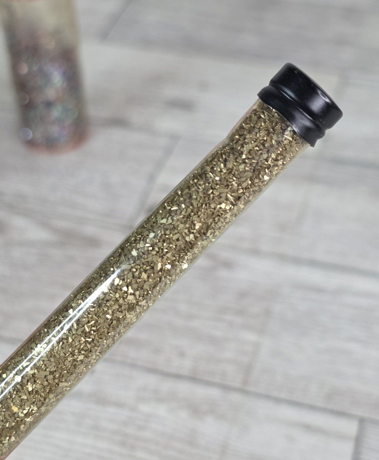Four Container Vintage Craft Glitter Tube Holiday House Craft House Used