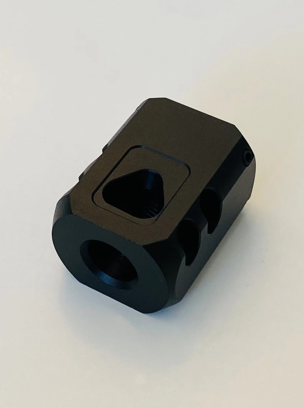 Anodized Black 1/2X28 TPI Muzzle Brake Compensator For 9mm Glock G17 G19