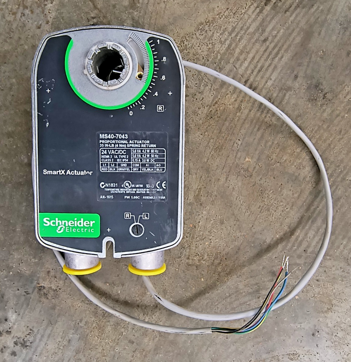 MS40-7043 Schneider Electric 24V Damper Actuator SmartX Spring Return Metal