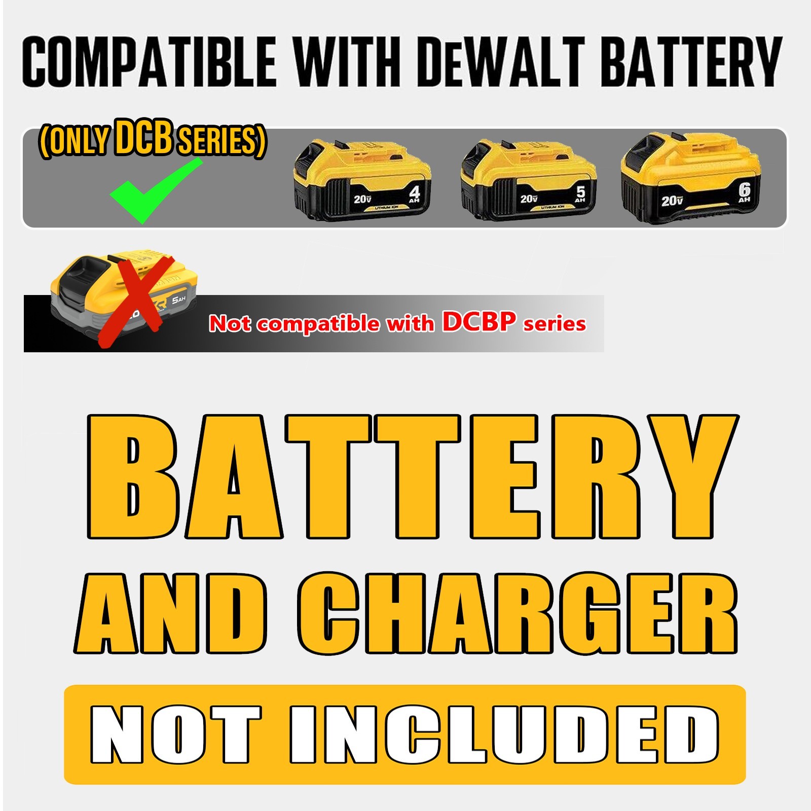 Cordless Led Work Light For Dewalt 20V Battery Portable Clamp Lamp Flashlight