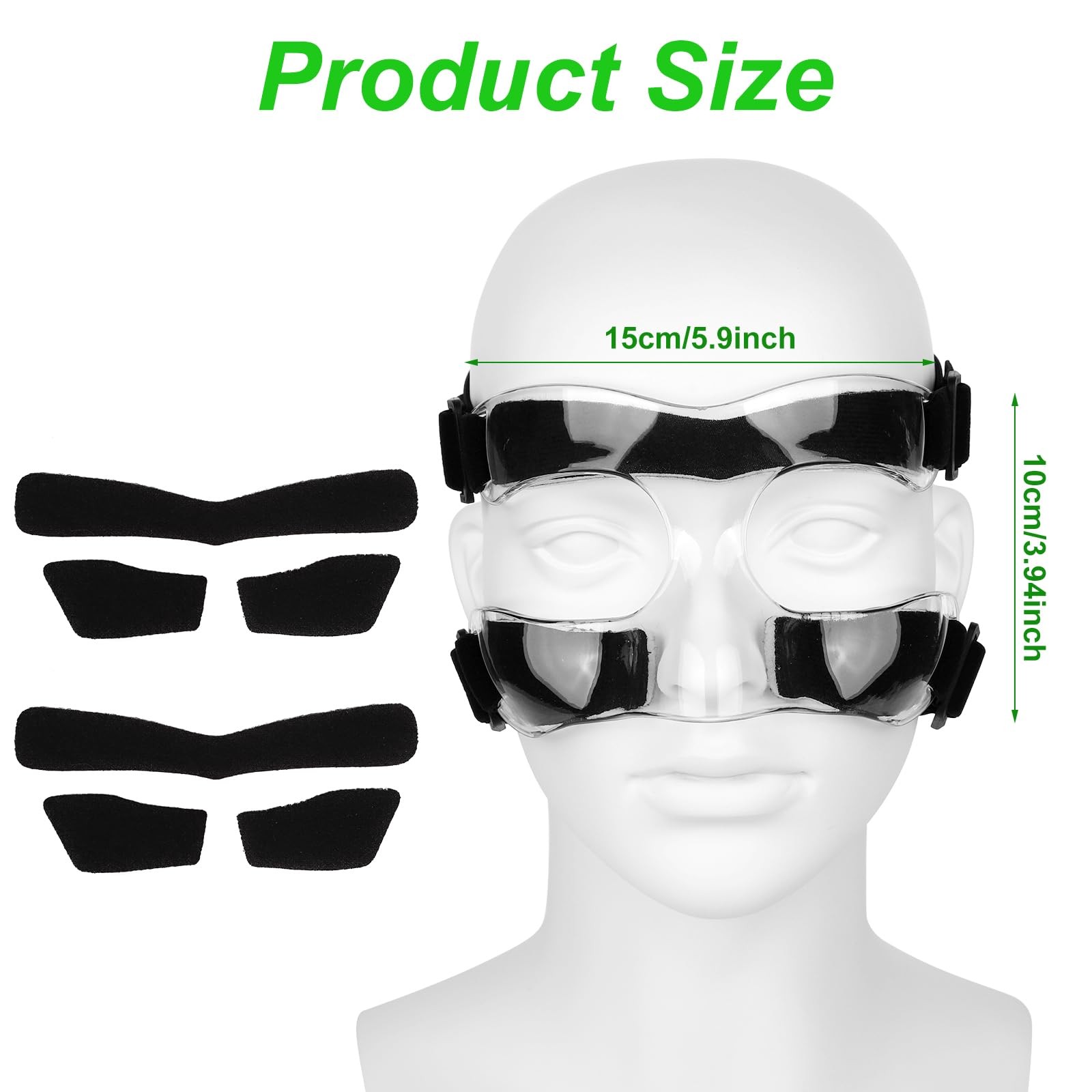 Nose Guard, Adjustable Face Shield Broken Nose Clear Face Cover Protective No...