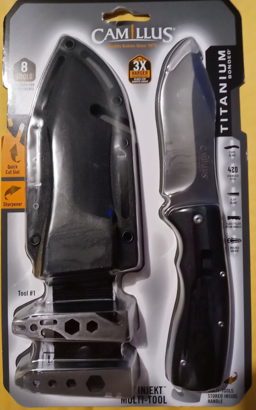 Camillus Injekt Multi-Tool Knife. Great mutli-Use knife. Low Price!!!