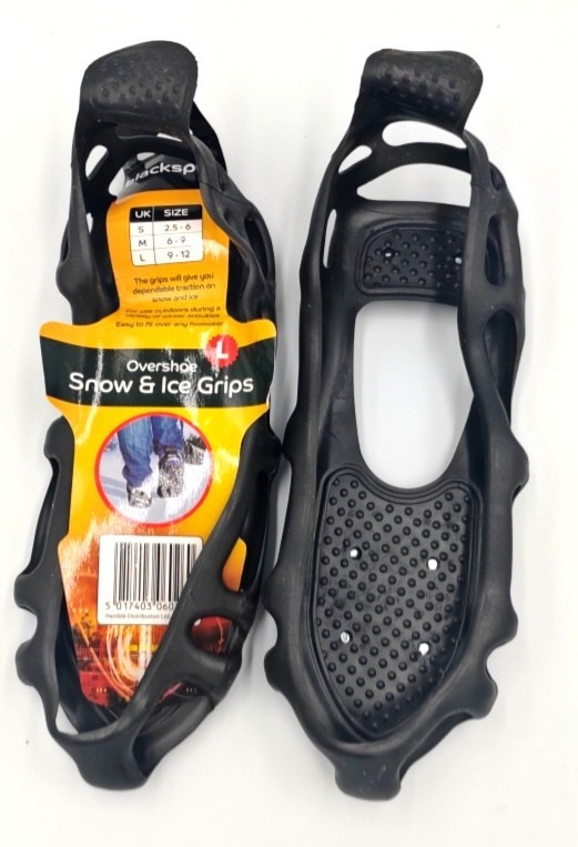 Anti Slip Overshoe  Snow & Ice Grippers For Walking, Hiking,UK Size Large 9-12