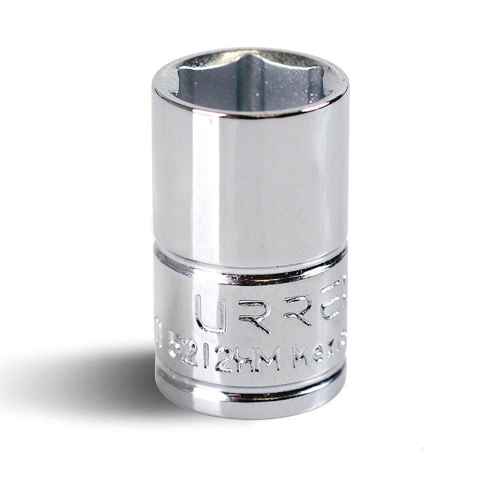 URREA 5212HM 3/8" Drive Chrome Standard Socket 6 Point 12 mm