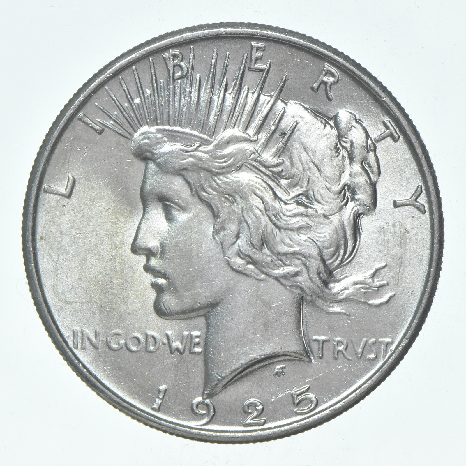 (1) AU 1925 (P) Peace Silver Dollar 90% - Almost Unc -Dripping with Luster