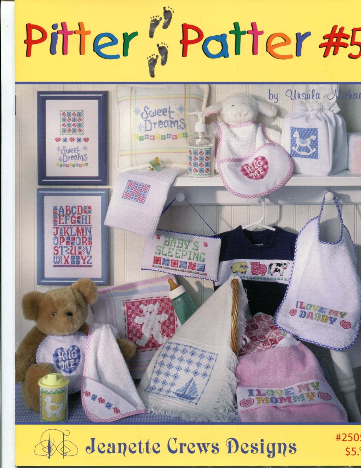 Pitter Patter # - baby designs,cross stitch book - Jeanette Crews Designs #2505