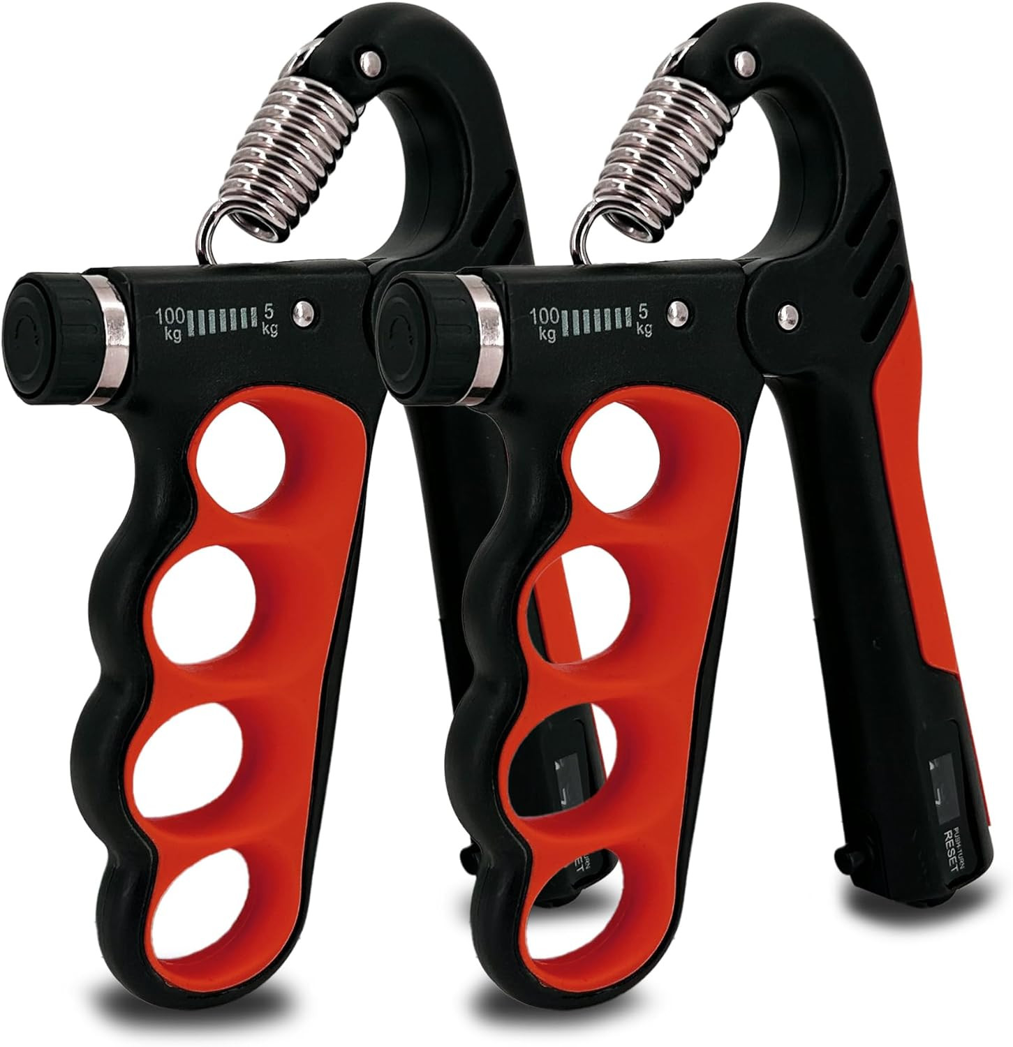 Grip Strength Trainer 2 Pack - Adjustable 11-220Lbs (5-100KG) with Auto Counter,