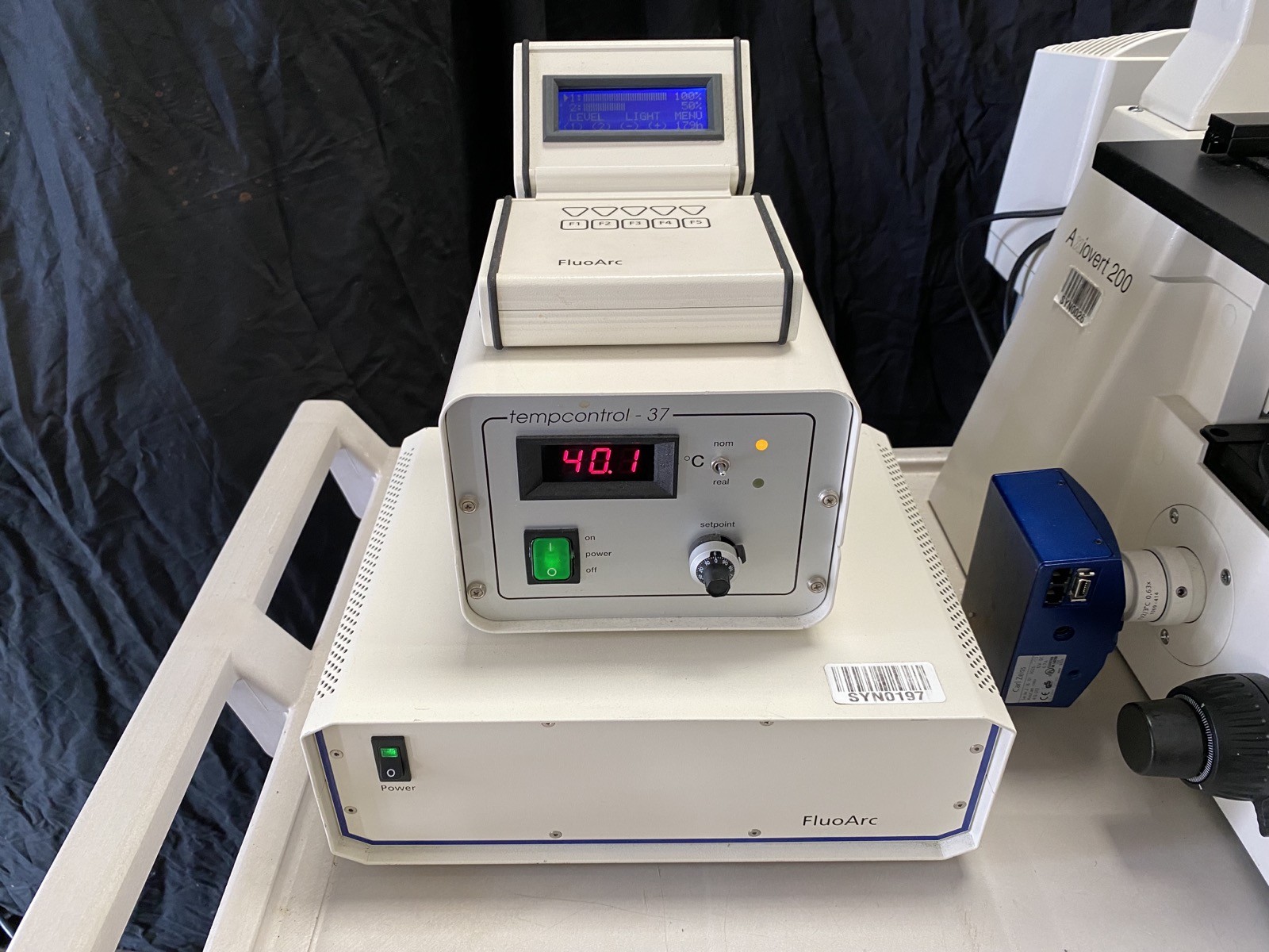 ZEISS Axiovert 200 Inverted Fluorescence Phase Contrast Microscope With FluoArc