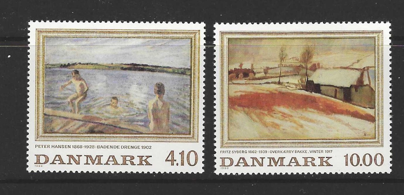 Denmark 1988 paintings  MNH  (af921)