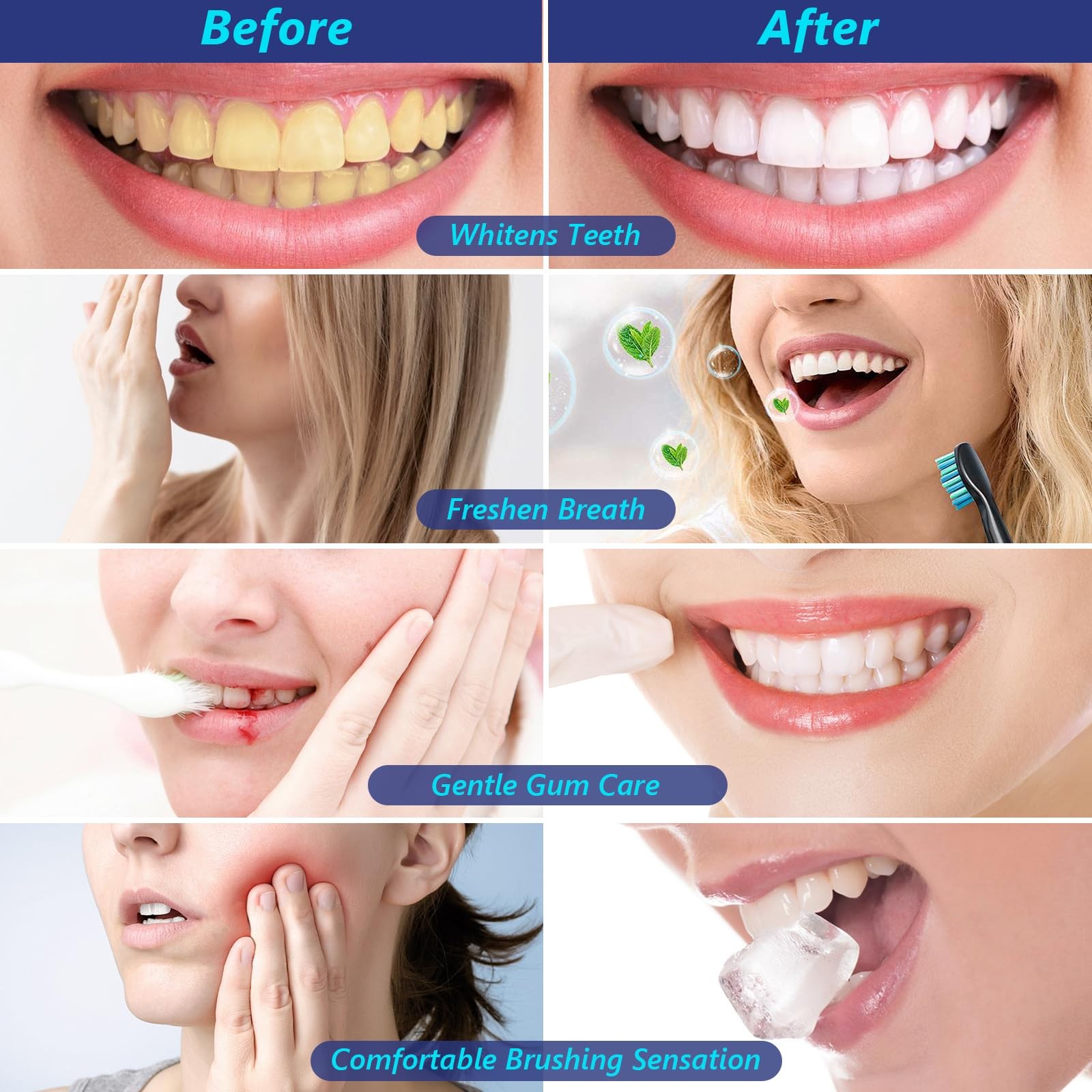 7.5% Nano Hydroxyapatite Toothpaste 3 Pack Whitening Natural Peppermint Fluoride