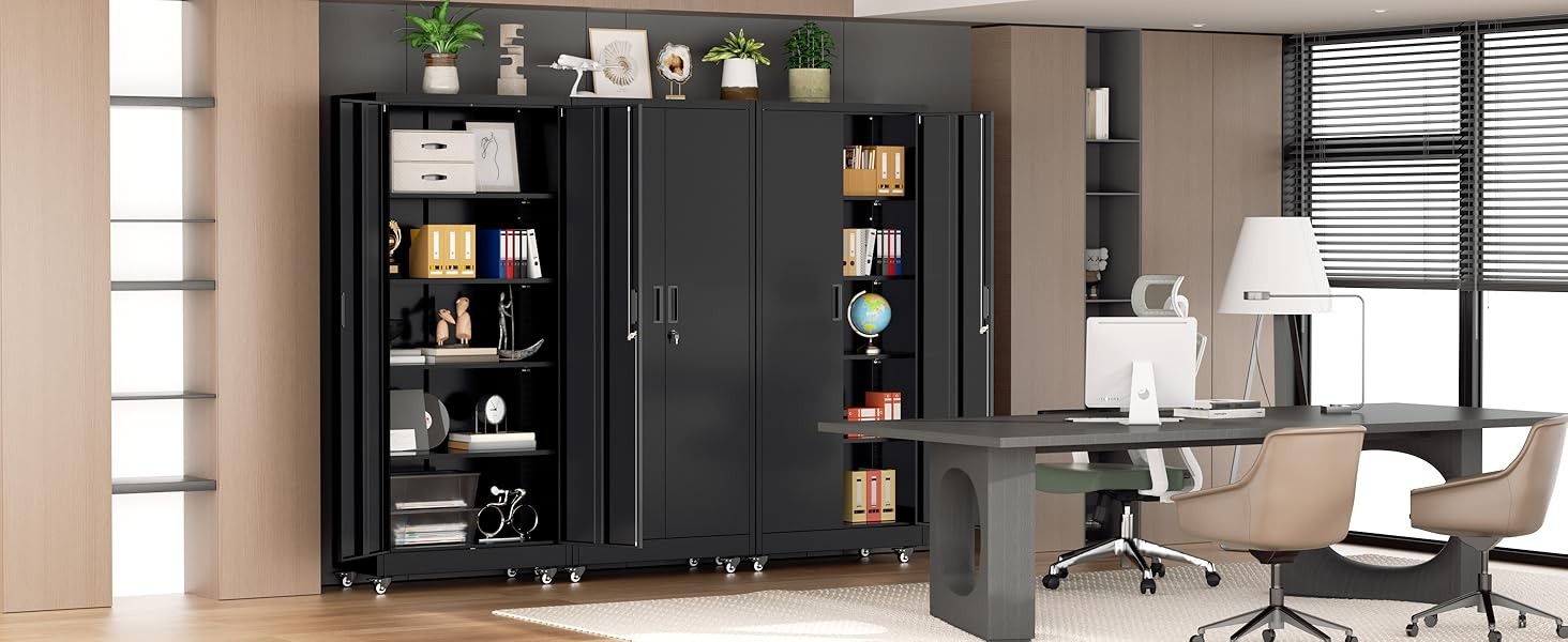 Heavy Duty Tool Cabinets, Garage Storage Cabinet Adjustable Shelves & Lockable