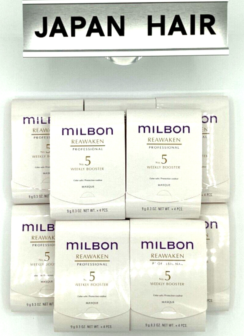 (set of 10)　milbon reawaken No.5 Treatment (9g×4pck)weekly booster
