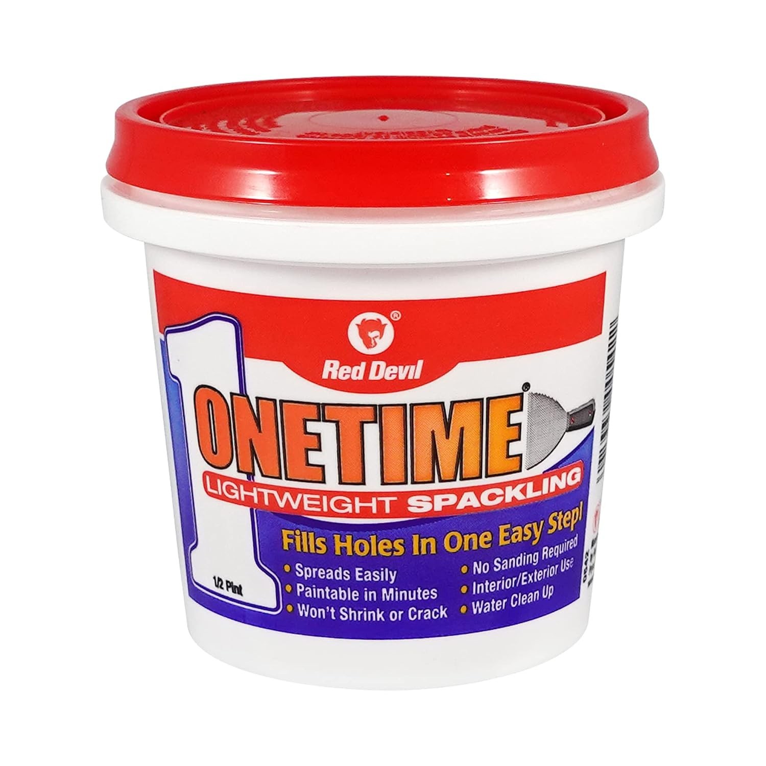 Red Devil 0542 ONETIME Lightweight Spackle Wall Repair, Pack of 1, White