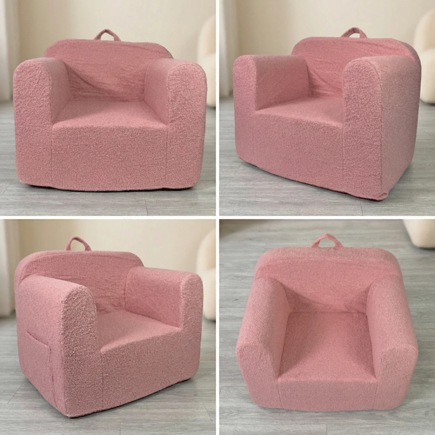 Kids Foam Chair Comfy Soft Portable Toddler Reading Armchair Sofa for Boya Girls