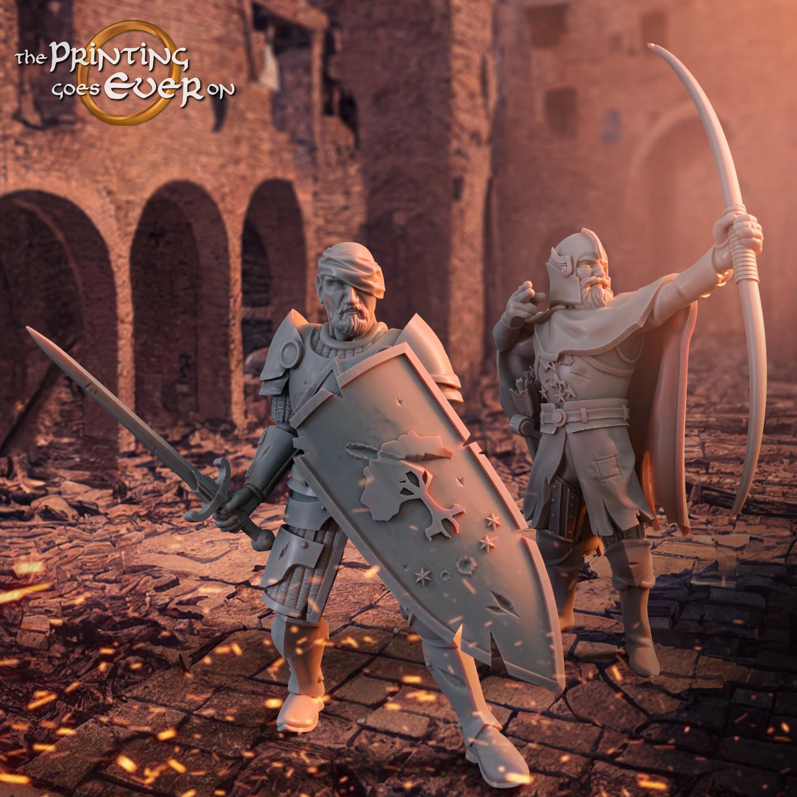 Veterans of Osthold (Set of 2) - 28-32mm Siege - Resin Tabletop Miniatures